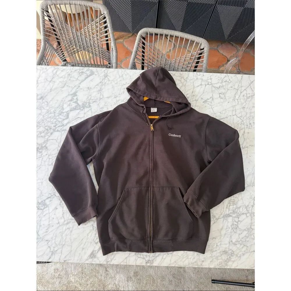 Vtg 90’s Carhartt Heavyweight Full Zip Hoodie Sweatshirt Mens XL